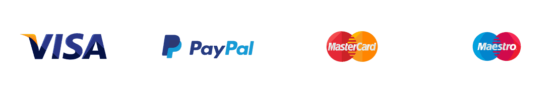 Visa paypal logos on a pink background.