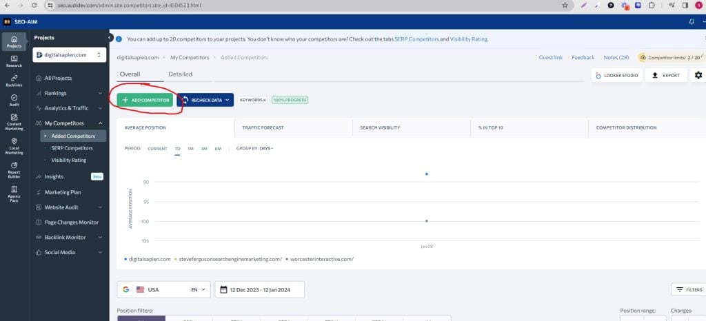 A screenshot of the azure dashboard with a button highlighted.