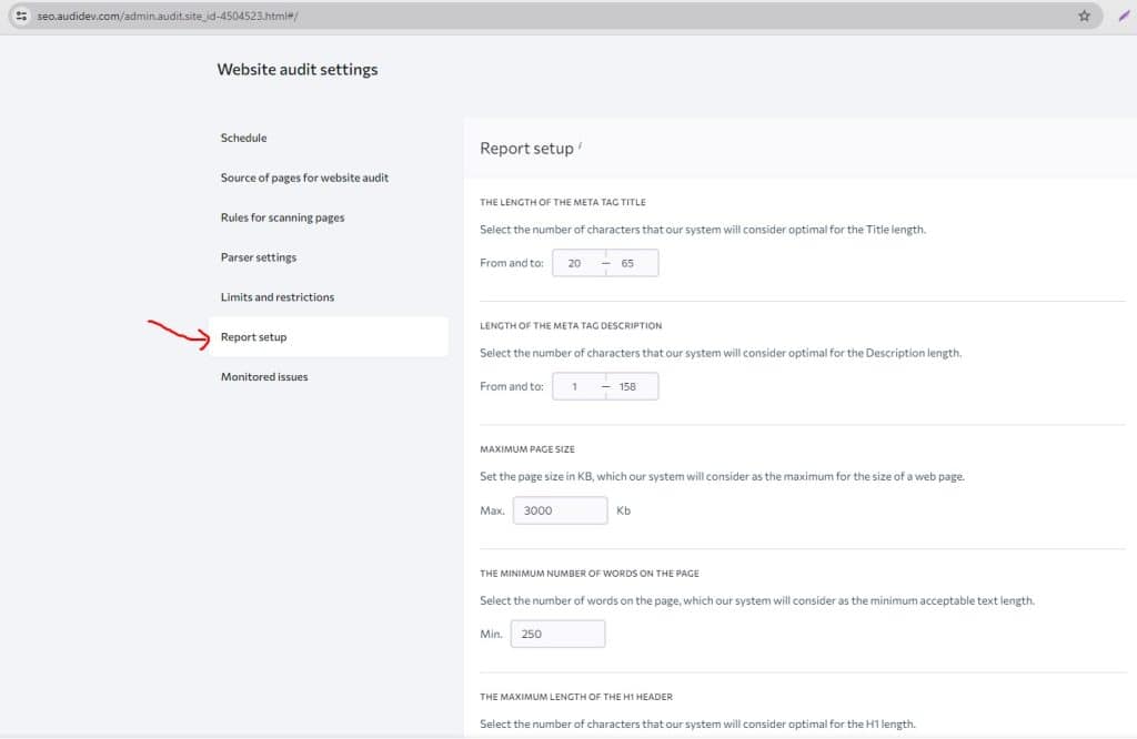 A screen showing the settings for a mobile app.